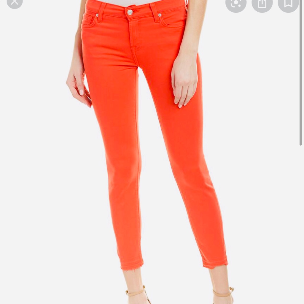 7 For All Mankind - Skinny Mid Rise Jeans
